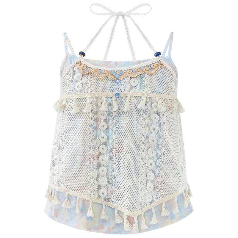 More than Thirteen [Party Magic] Spring Jacket Pants National Style Set modern HanFuDreams Sling (pink) S