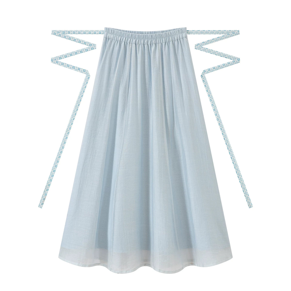 Tang Tiansi Silk Hanfu Summer Set — Top, Six-Panel Skirt & Shorts han Chixia Tencel Six-Panel Skirt S spot