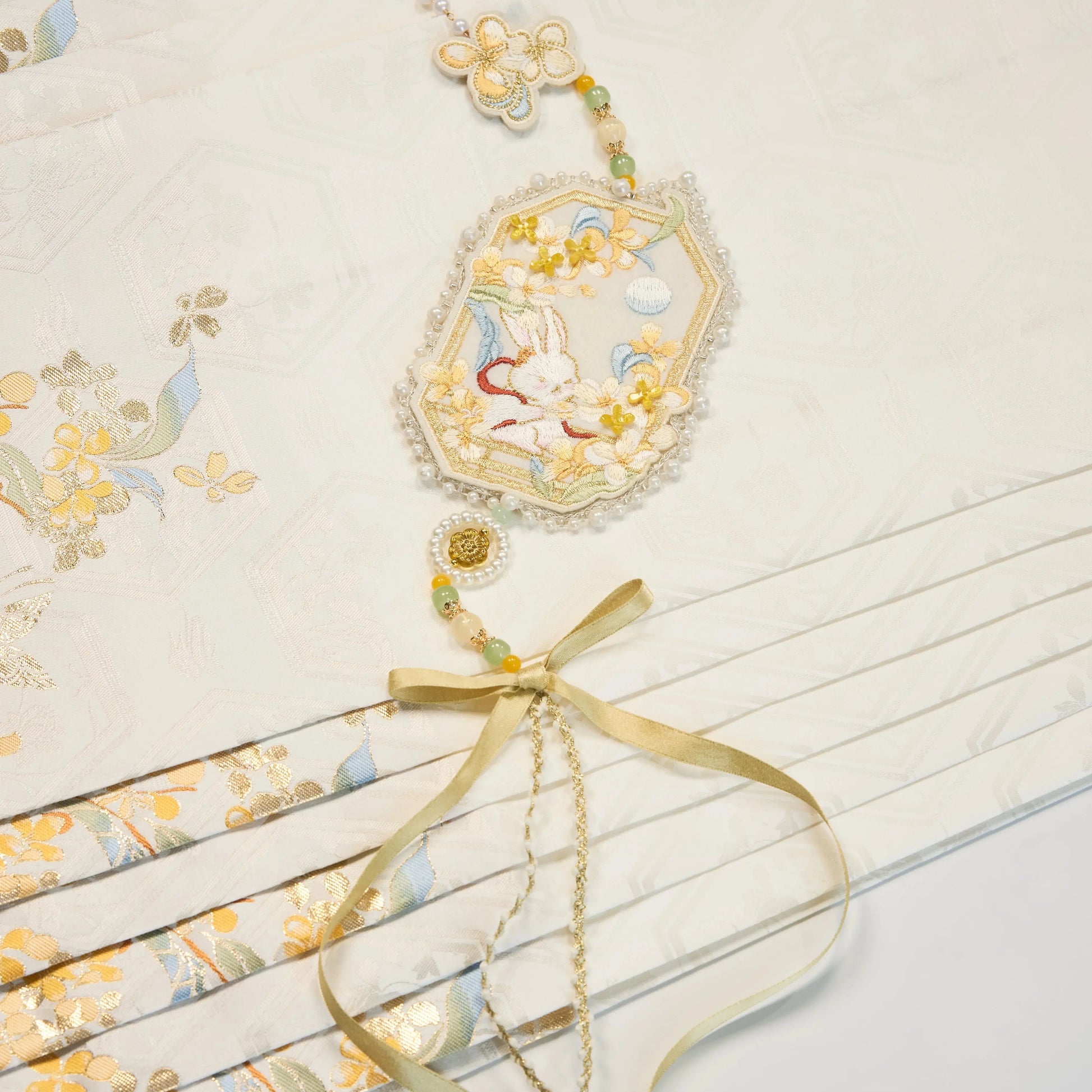 Flower Fairy Story [Rabbit Embroidery] Skirt Weaving Gold Set Brocade han HanFuDreams