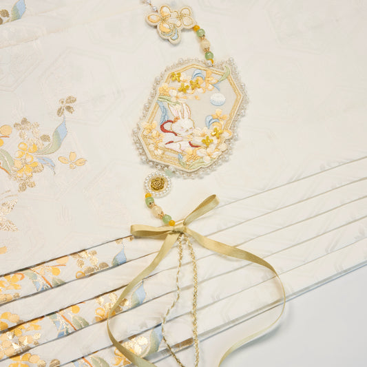 Flower Fairy Story [Rabbit Embroidery] Skirt Weaving Gold Set Brocade han HanFuDreams
