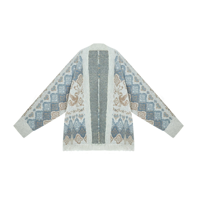 More than thirteen [Qiujiang practice] Lazy wind temperament knitted cardigan jacket sweater modern HanFuDreams Sweater, in stock. S