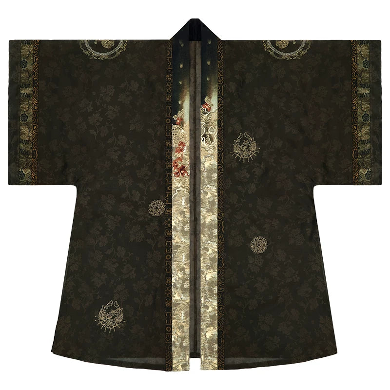 [Phoenix] Tang Style Hanfu 4-Piece Set tang Shisanyu Long Cross-Collar Robe XS