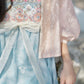 More than Thirteen [Peach Xi] Tencel Jacket Suspender Skirt Pink Dress Set modern HanFuDreams