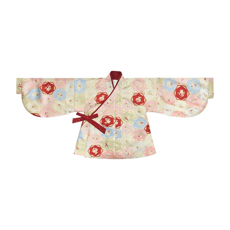 More than thirteen [embroidered cloud beads] velvet brocade collar jacket embroidered short horse skirt