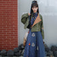 More than thirteen [Nick-Foxtrot Qingyun] leather round neck jacket Hanfu