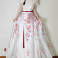 Flower Fairy Story [Lychee] Light gauze skirt High texture printed horse skirt modern HanFuDreams