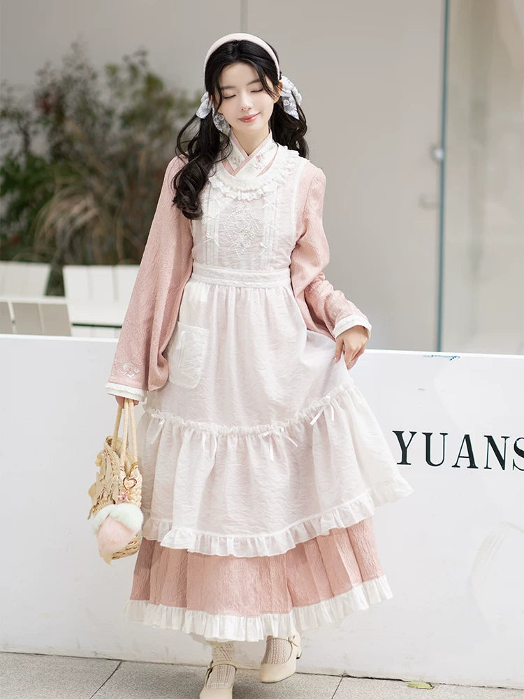 Chi Xia [One mouthful of peach ji] Han element sticker jacquard dress han HanFuDreams