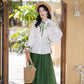 Chi Xia [Qinglu Lily of the Valley] Crew Neck Short Shirt Pleated Skirt han HanFuDreams