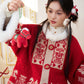 More than thirteen [wing horse] red coat New Year's dress