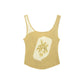 July Eve [caramel wood] embroidered knitted vest cardigan mesh skirt han HanFuDreams Caramel clover, knitted suspenders S