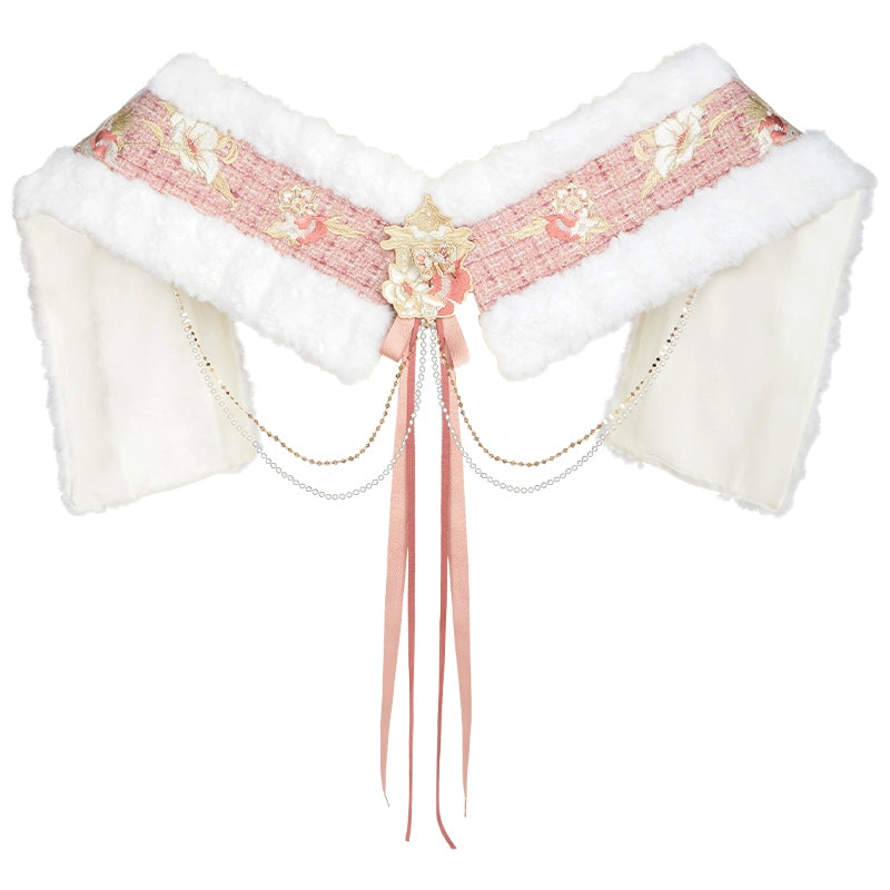 More than thirteen [flower wall lantern fair] square collar cardigan horse face skirt Ming ming HanFuDreams Shawl + Removable Accessories XS