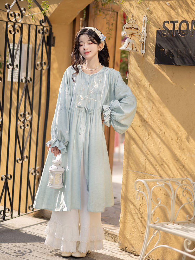 Han Element Man Cotton Crew Neck Long Shirt Song Pants Hanfu han HanFuDreams