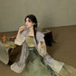 [Lotus Ferry] Song Dynasty Lyocell Green Hanfu Set song Shisanyu