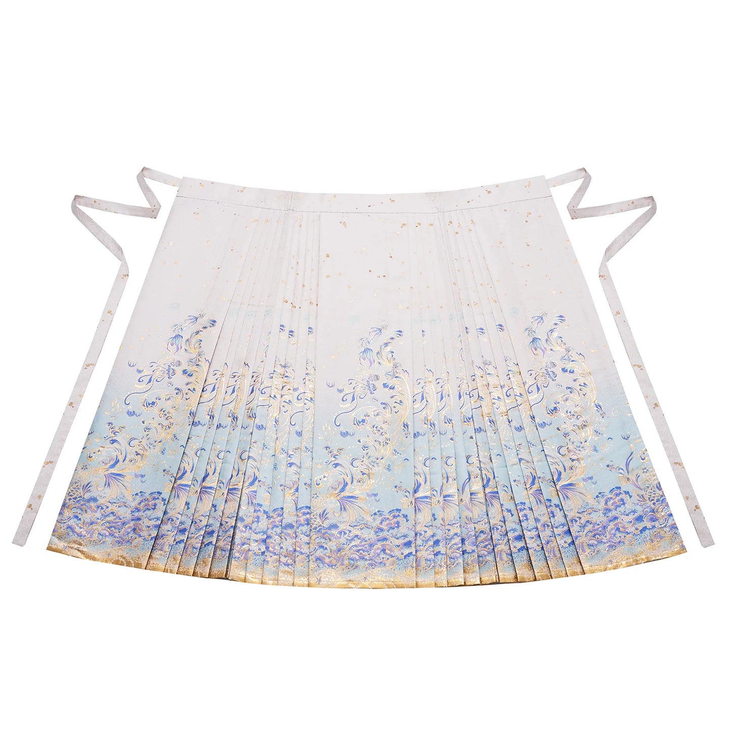Flower Fairy Story [Shark Language of the Sea] Suspender Skirt Weaving Gold Horse Dress ming HanFuDreams Double warp horse skirt S