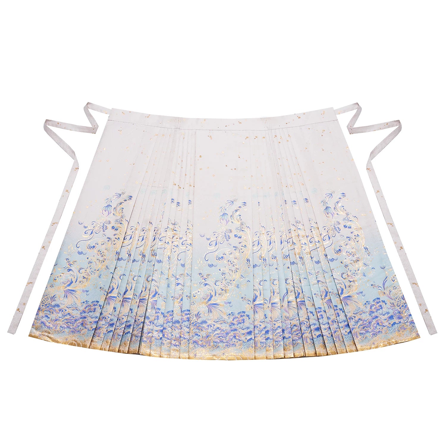Flower Fairy Story [Shark Language of the Sea] Suspender Skirt Weaving Gold Horse Dress ming HanFuDreams Double warp horse skirt S