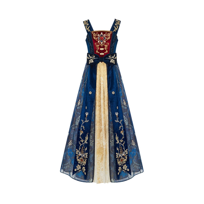 More than thirteen [Banquet of Red Apples] Famen Temple suspender skirt Hanfu han HanFuDreams Suspender skirt (including removable bow) S