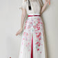 Flower Fairy Story [Lychee] Light gauze skirt High texture printed horse skirt modern HanFuDreams