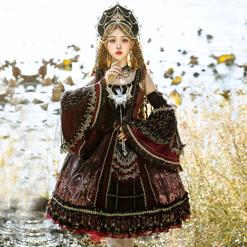 Lolita Original Eye of Hearts JSK Vintage Court Elegant CLA Series lolita HanFuDreams