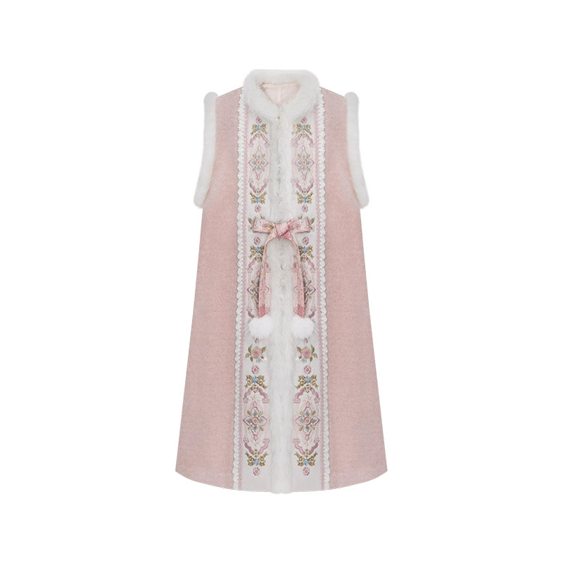 More than thirteen [Taojian Snow] woolen embroidery than jacquard knitted skirt Han han HanFuDreams than a S