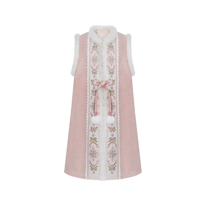 More than thirteen [Taojian Snow] woolen embroidery than jacquard knitted skirt Han han HanFuDreams than a S