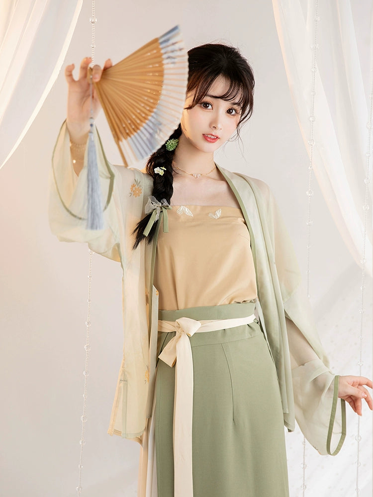 Song Dynasty Cardigan Suspender Two-piece Skirt Hanfu Women