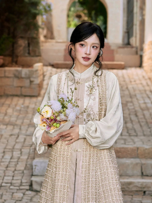 July Eve [Begonia Tingxiang] Long Bijia Short Shirt Horse Face Skirt ming July Eve
