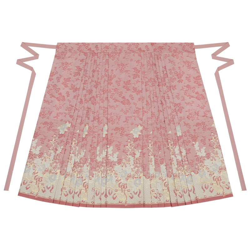 More than thirteen [Mary Cat] Pink horse-faced skirt plush Hanfu han HanFuDreams Horse face skirt XS