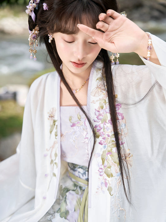 More than thirteen [文藤丹青] Tencel suspender hundred skirts Song Hanfu women song HanFuDreams