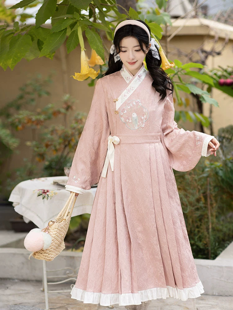 Chi Xia [One mouthful of peach ji] Han element sticker jacquard dress han HanFuDreams