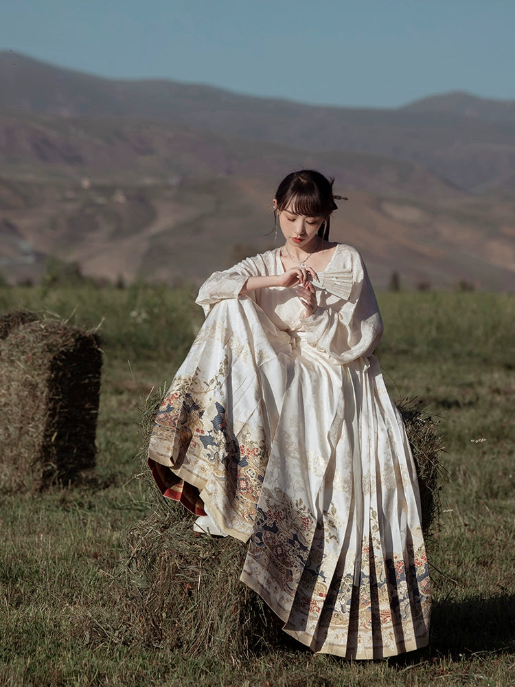 More than thirteen [plain porcelain] horse skirt top set ming HanFuDreams