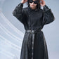 More than thirteen [Snake Bone Vientiane] crew neck robe imitation leather jacket modern HanFuDreams