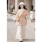 Ming stand-up collar bow bag sleeve short shirt short jacket Hanfu women