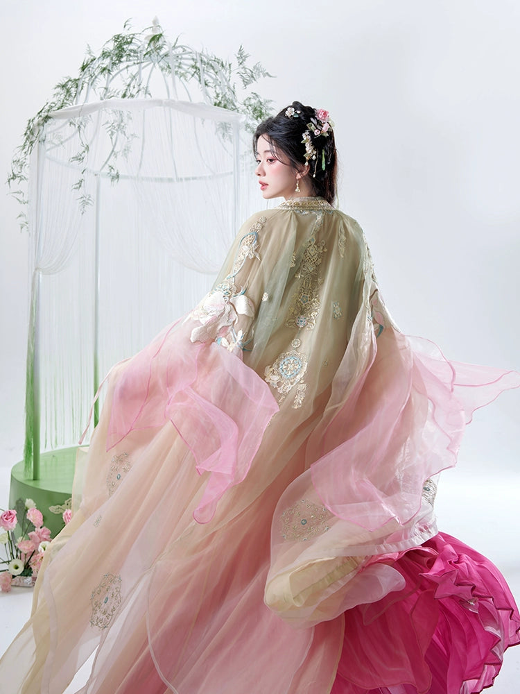 More than thirteen [吹梦生花] large sleeve shirt suspender skirt Hanfu tang HanFuDreams