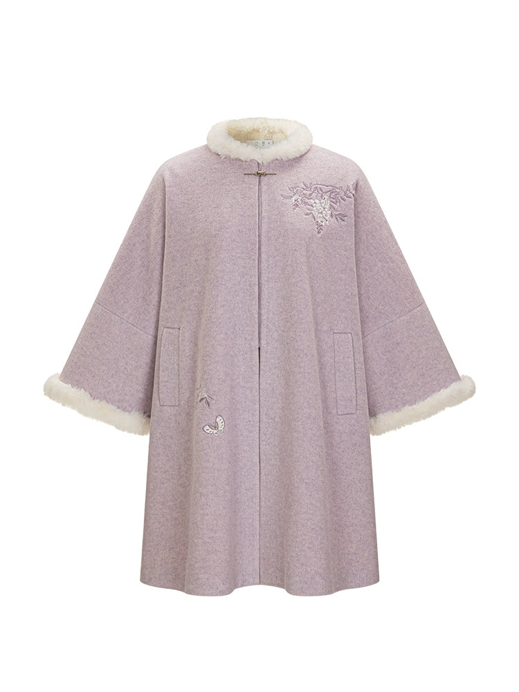 Chi Xia [Wisteria Butterfly Language] Fleece Arctic Fleece Long Jacket Ming ming HanFuDreams