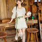 More than thirteen [flower and grass lamps] lace top suspender skirt set modern HanFuDreams