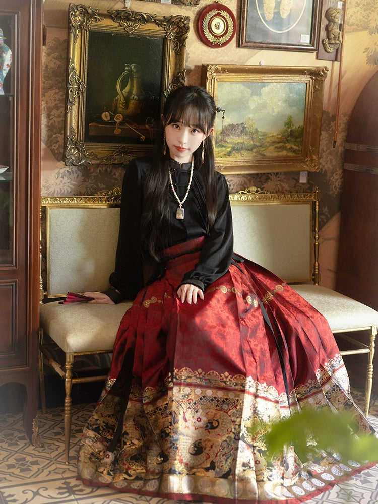 More than thirteen [Mo Bai Ruilong Qisui] red high-end horse dress engagement toast ming HanFuDreams