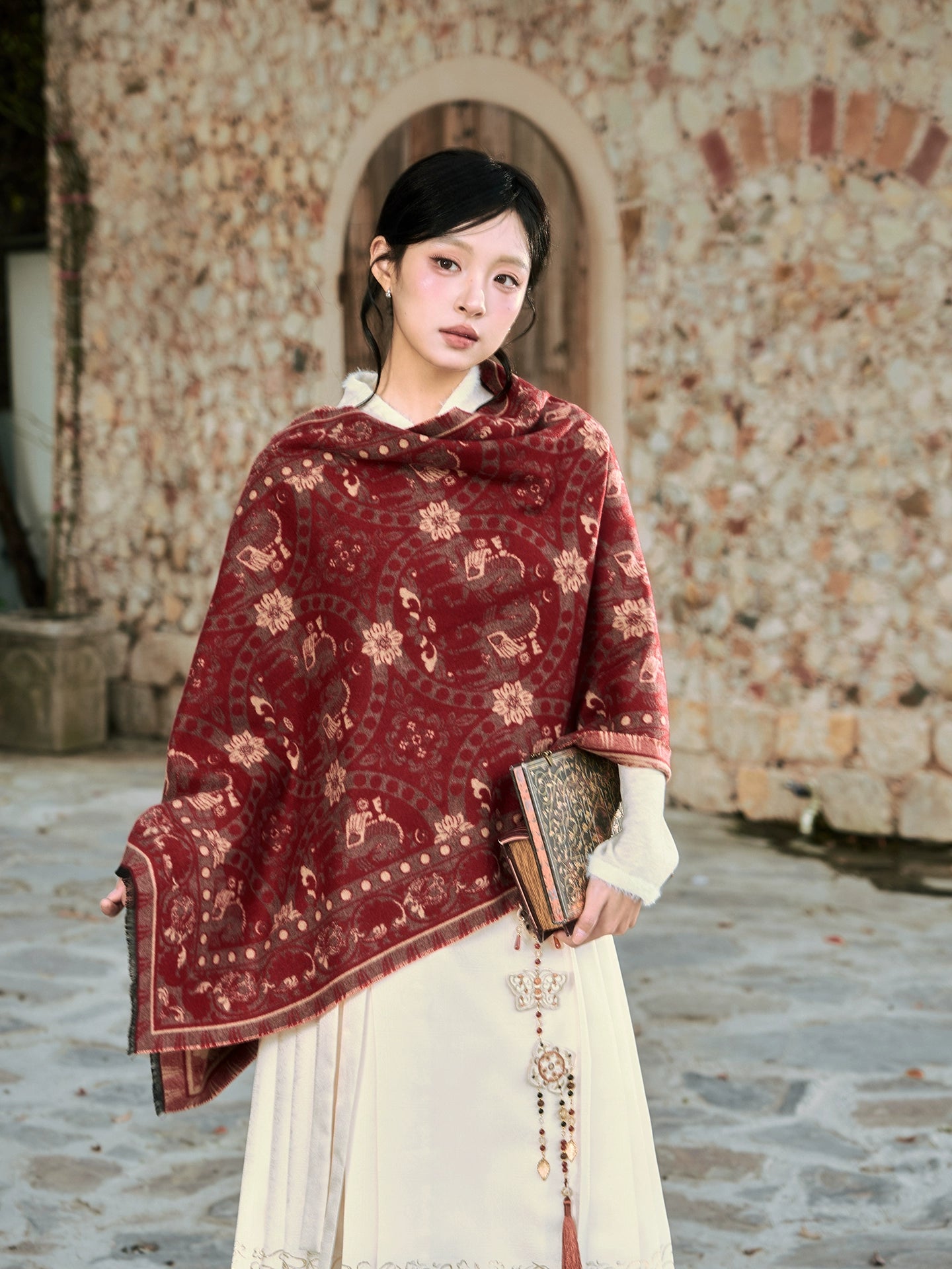 July Eve [Perfect match] National style knitted scarf skin-friendly accessories HanFuDreams