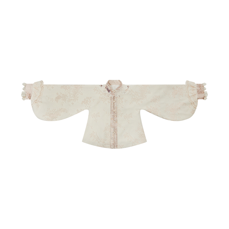 More than thirteen [white horse chaohua] embroidery than a hundred skirts set Han han HanFuDreams Stand-up collar placket jacket S