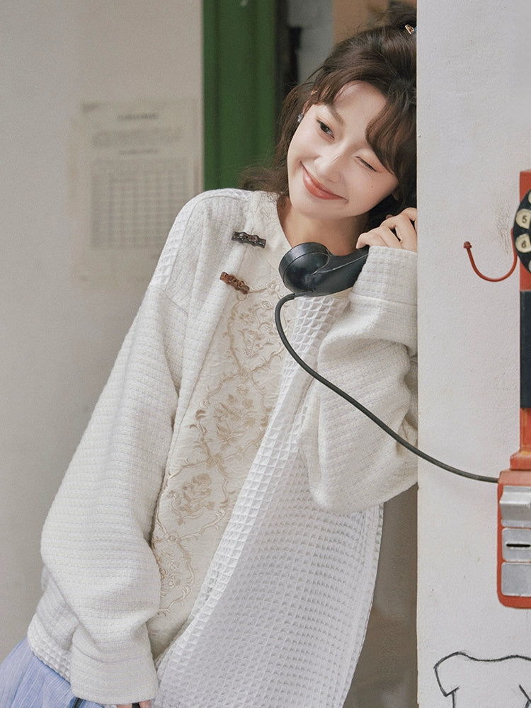 More than thirteen [Fengting Gui] 2025 autumn new waffle splicing skirt modern HanFuDreams