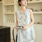 More than thirteen [Zhuxi] embroidered Tencel vest shorts chic set modern HanFuDreams