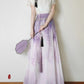 Flower Fairy Story [Wisteria] Light gauze skirt High texture printed horse skirt modern HanFuDreams