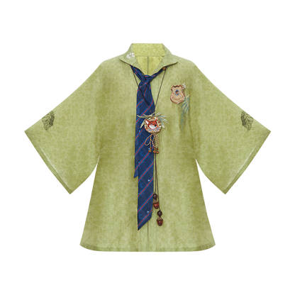 More than thirteen [Disney, Nick] spring and summer Tencel jackets modern HanFuDreams Cardigan (including badge + necklace + scarf) S