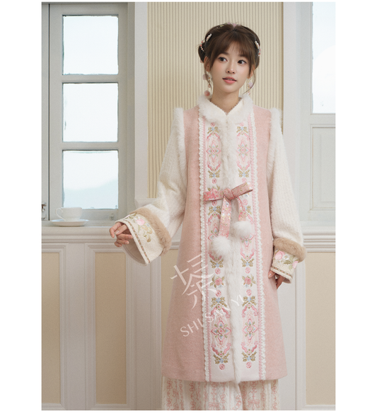 More than thirteen [Taojian Snow] woolen embroidery than jacquard knitted skirt Han han HanFuDreams
