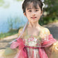 More than thirteen [Huachen] spring girls chest-length dress printed children's clothing han HanFuDreams