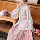 Ming-made velvet short than nail pleated skirt Hanfu