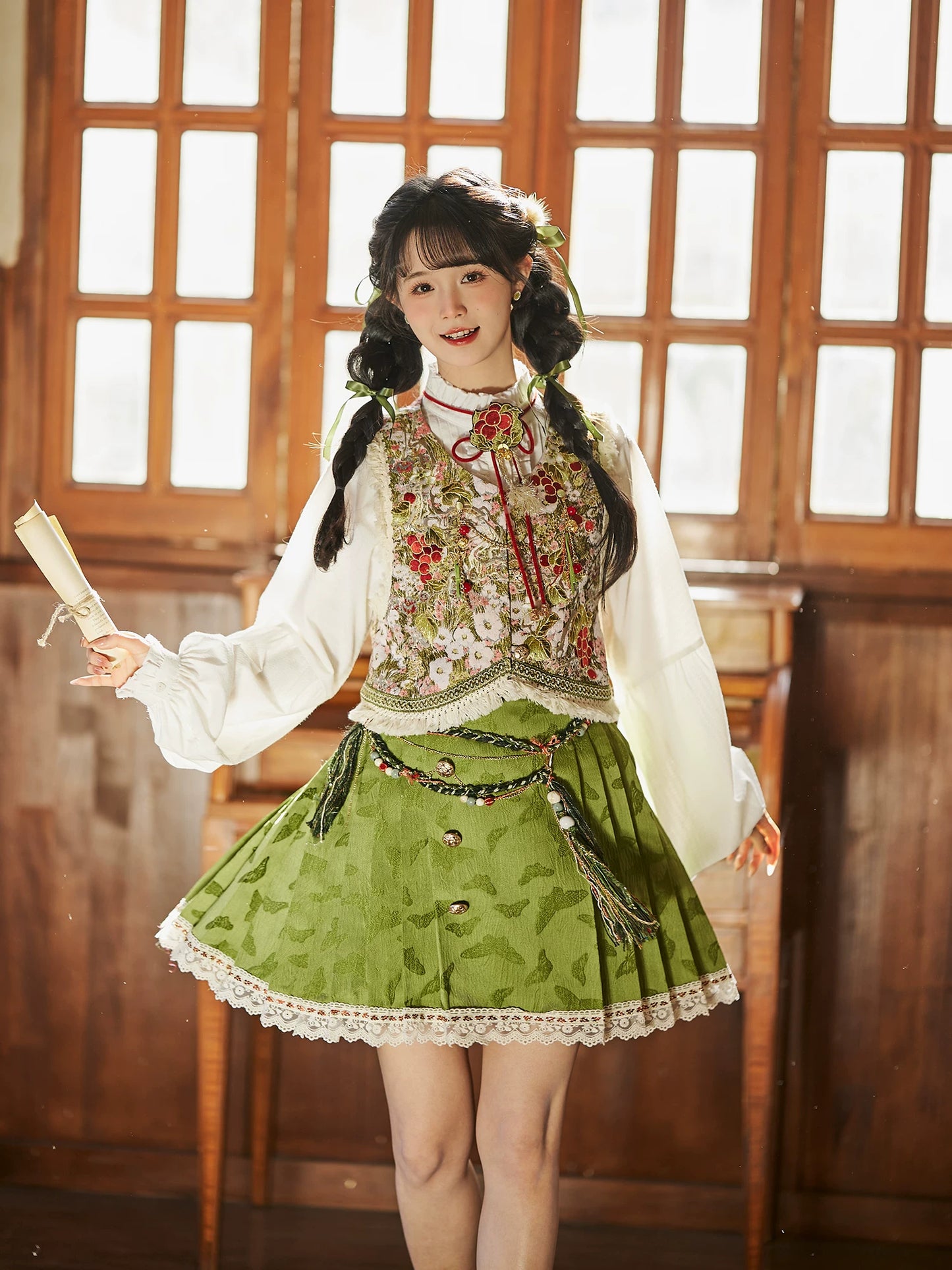 Flower Fairy Story [Red Fruit Manor] Vest Shirt Short Horse Noodles modern HanFuDreams