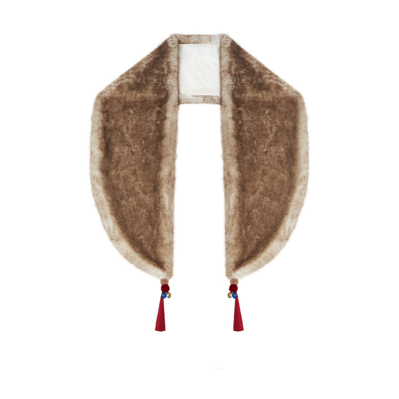 More than thirteen [Qingyang Xinghui] plush shawl warm brocade embroidery ear protector