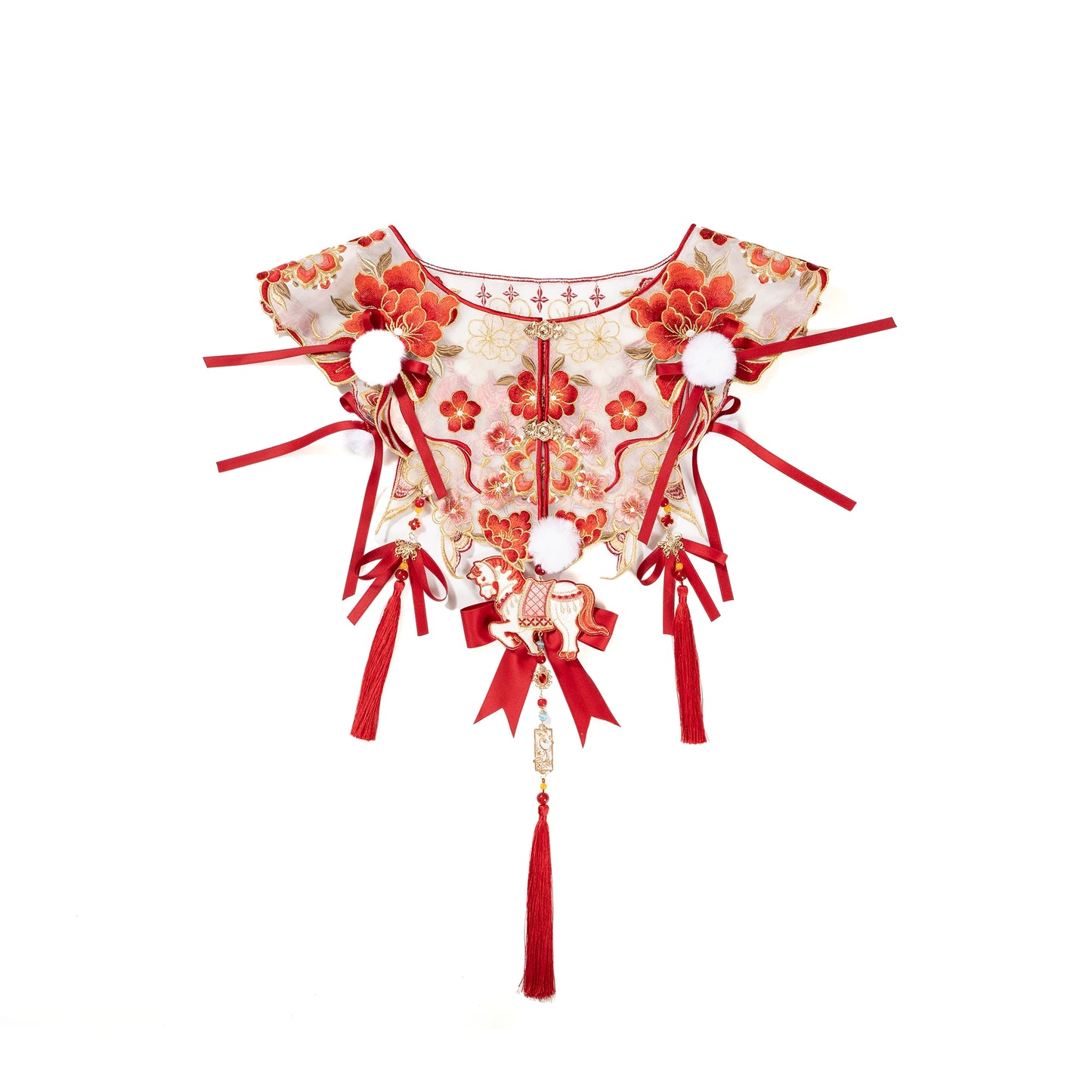 Flower Fairy Story [Gilt Pony] Pipa Sleeve Horse Dress Han-Yang Eclectic Set han HanFuDreams Cloud shoulder S