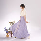 Flower Fairy Story [Qinhe Ying] One-piece jacquard eight-broken skirt Tang tang HanFuDreams Purple broken skirt set S