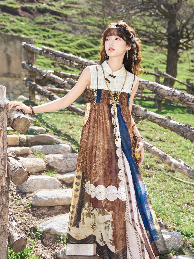 More than thirteen [丹谷] Daily National Style Suspender Dress Set modern HanFuDreams